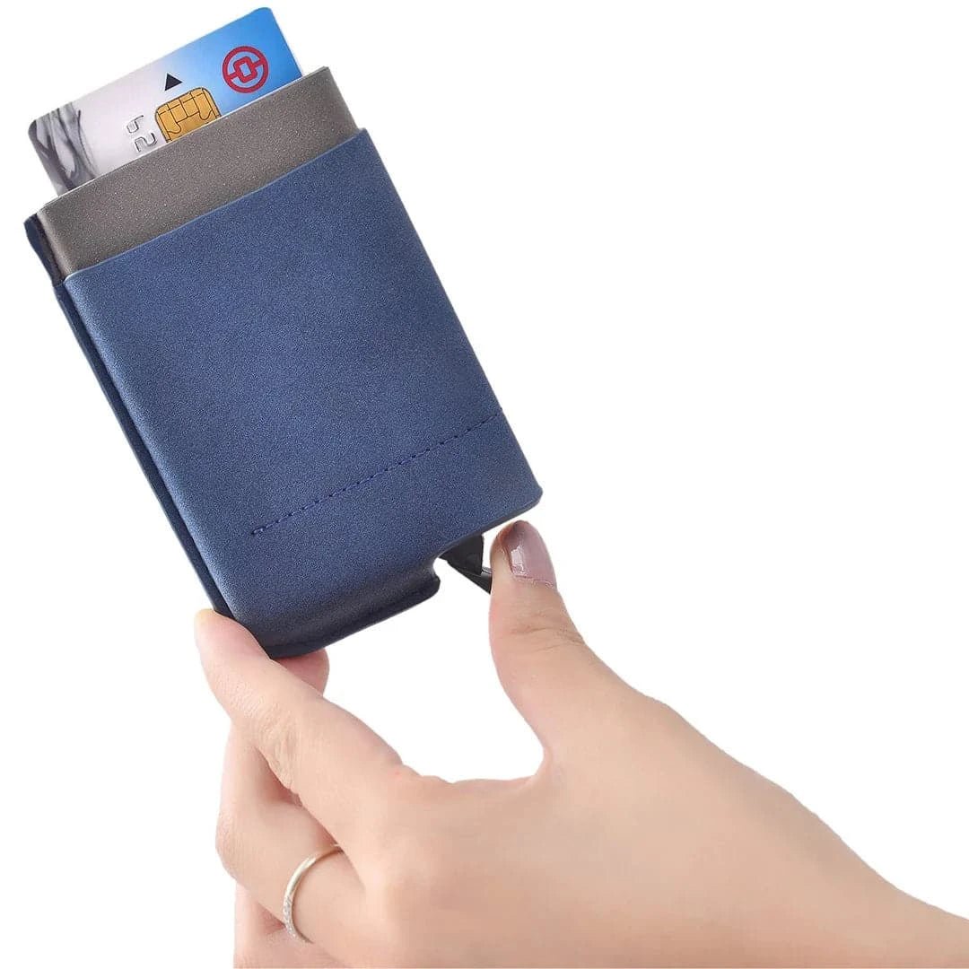 RFID Credit Card Safe & Wallet - Navy - HER Home Design Boutique